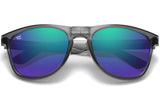 Foldies Smoke Gray Remix with Polarized Lens | Clear Gray x Green Mirror