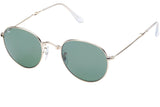 Foldies Gold with Polarized Classic Green Lens Folding Rounds | Gold / Classic Green Lens