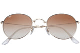 Foldies Gold with Polarized Gradient Brown Lens Folding Rounds | Gold / Gradient Brown Lens